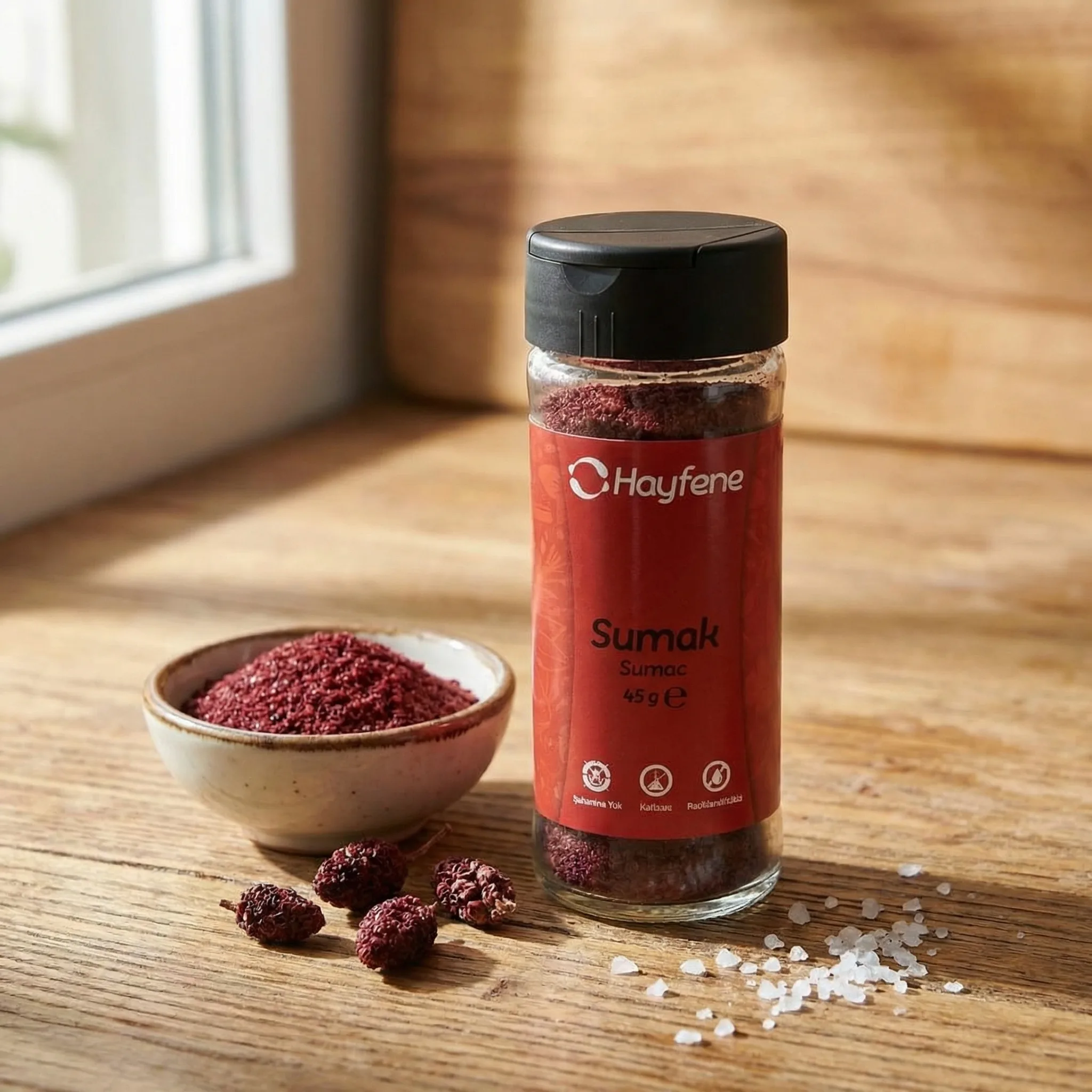 Hayfene Kaliteli Sumak Baharatı - Ekşi ve Kırmızı Lezzetin Sırrı (45 gr)