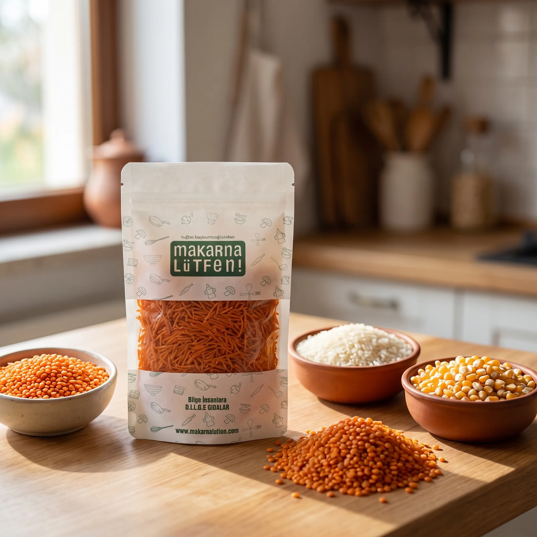Kırmızı Mercimekli Bakliyat Şehriyesi (200 gram)