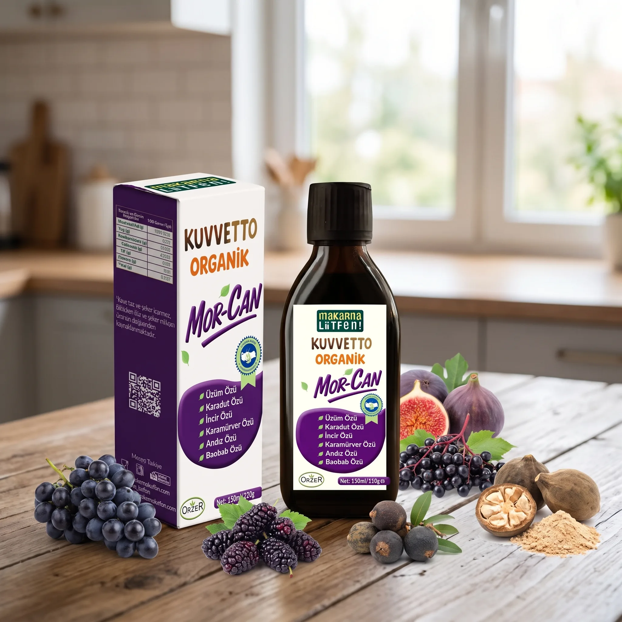 Kuvvetto Morcan Organik Süper Meyve Karışımı - Bağışıklık Güçlendirici Baobab Dokunuşu (220 gr)