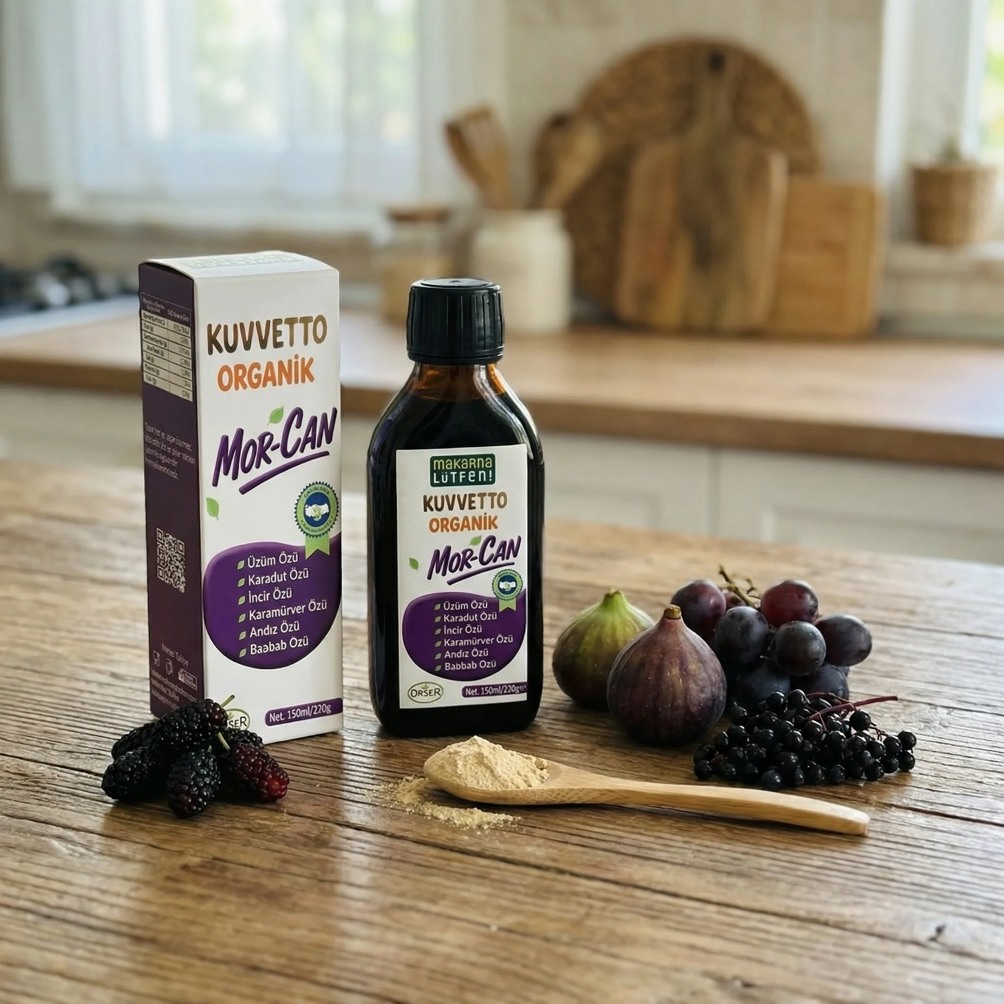 Kuvvetto Morcan Organik Süper Meyve Karışımı - Bağışıklık Güçlendirici Baobab Dokunuşu (220 gr)