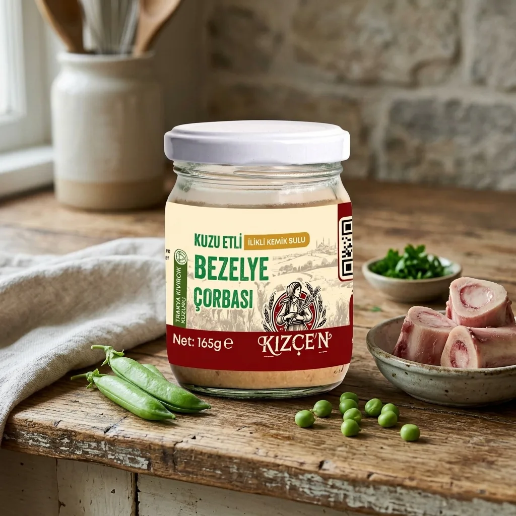 Kuzu Etli İlikli Kemik Sulu Bezelye Çorbası (165 gram)