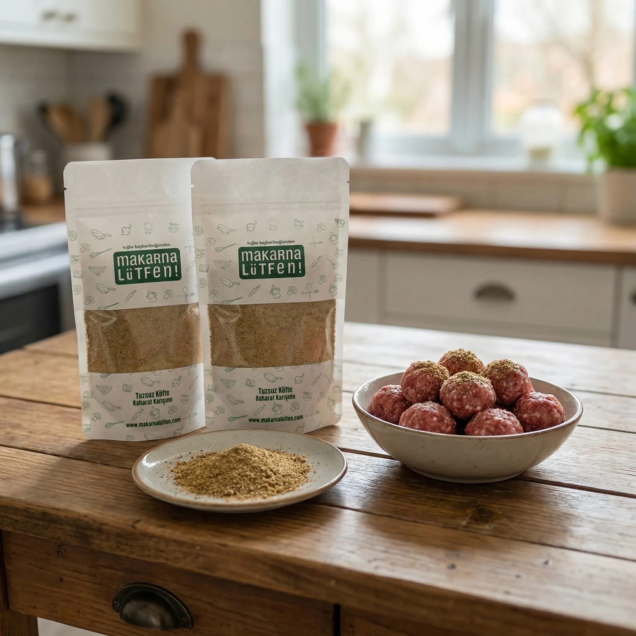 Makarna Lütfen 2'li Paket Tuzsuz Köfte Baharat Karışımı (2x180g)