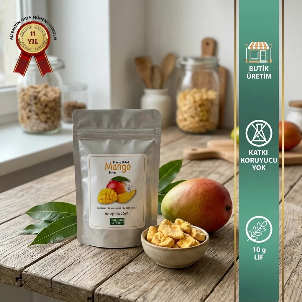 Mango Kıtırı (Kuru Meyve Cipsi Dondurularak Kurutulmuş Freeze Dried-20 g)