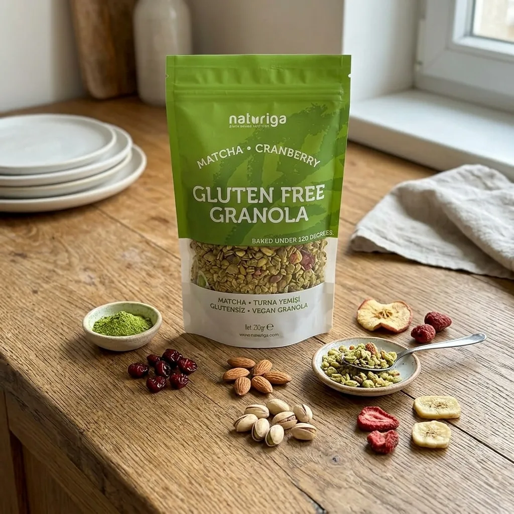 Naturiga Glutensiz Matcha Ve Goji Granola 250 gr
