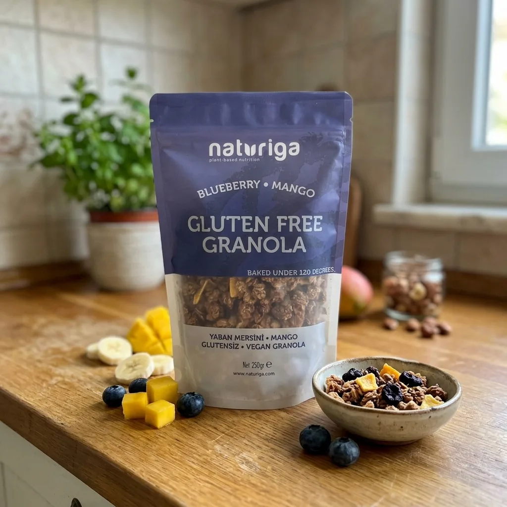 Naturiga Glutensiz Yaban Mersini Mango Granola 250 gr