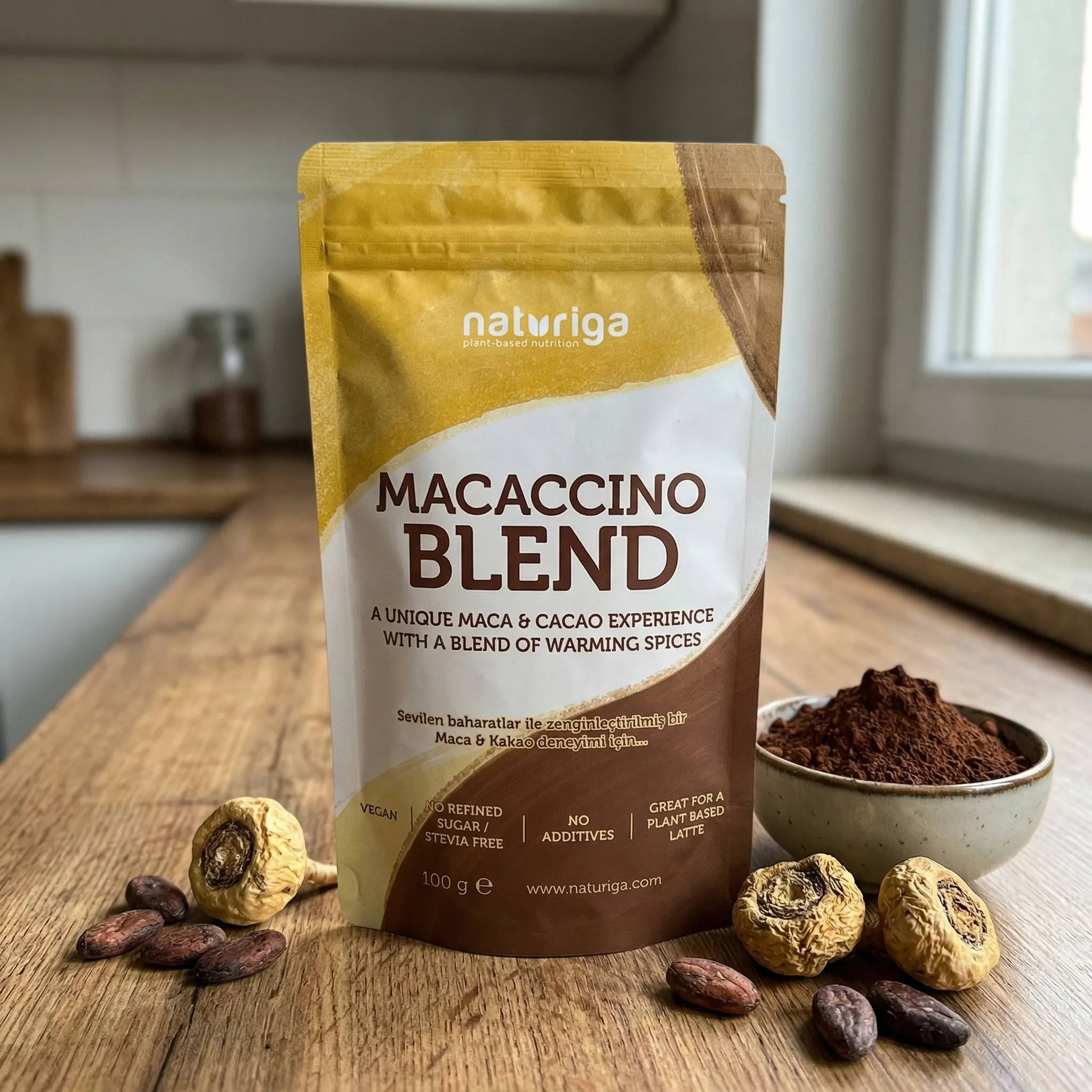 Naturiga Macaccino: Enerji Veren Maca & Kakao Süper Karışımı