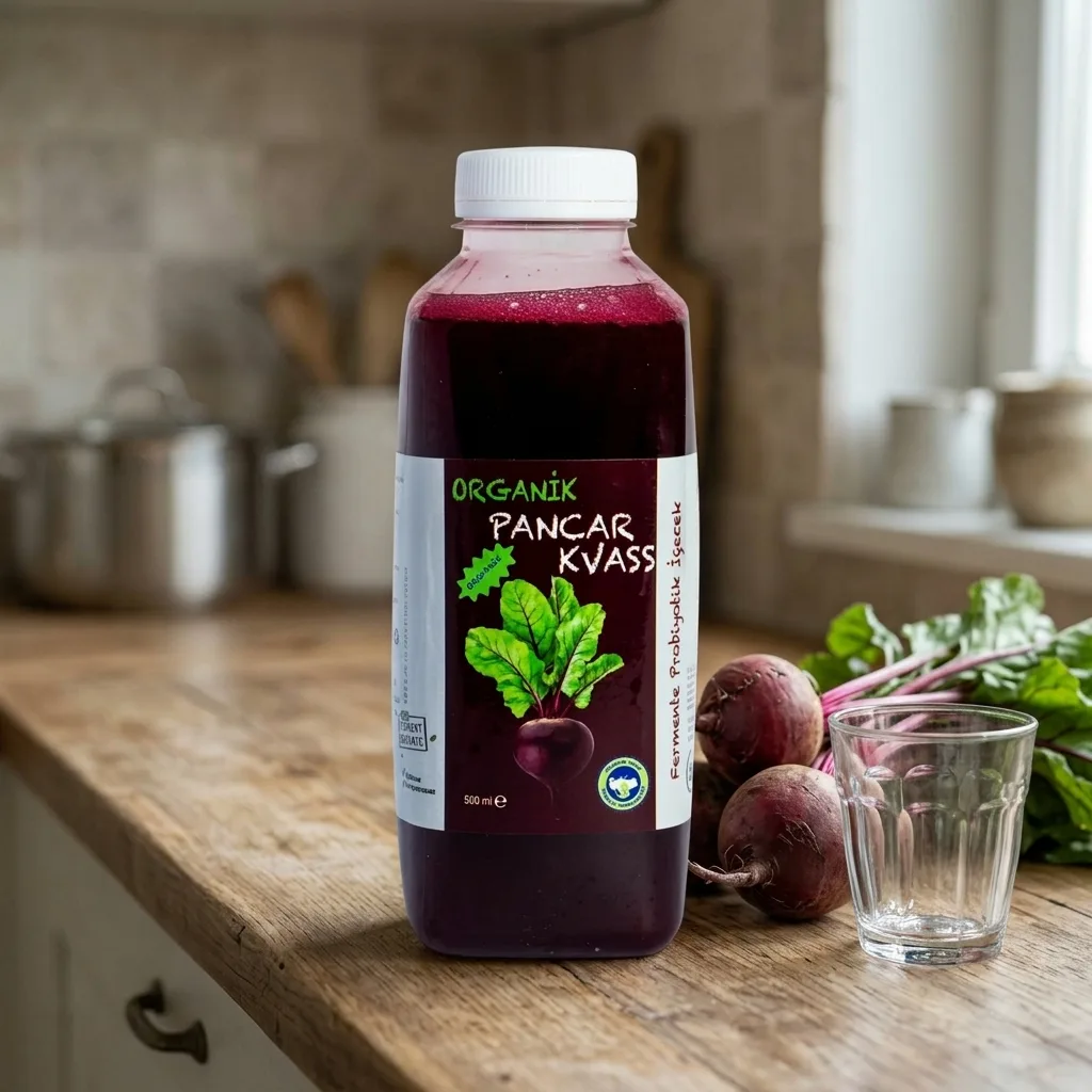 Organik Pancar Kvass Sade (500 ml)