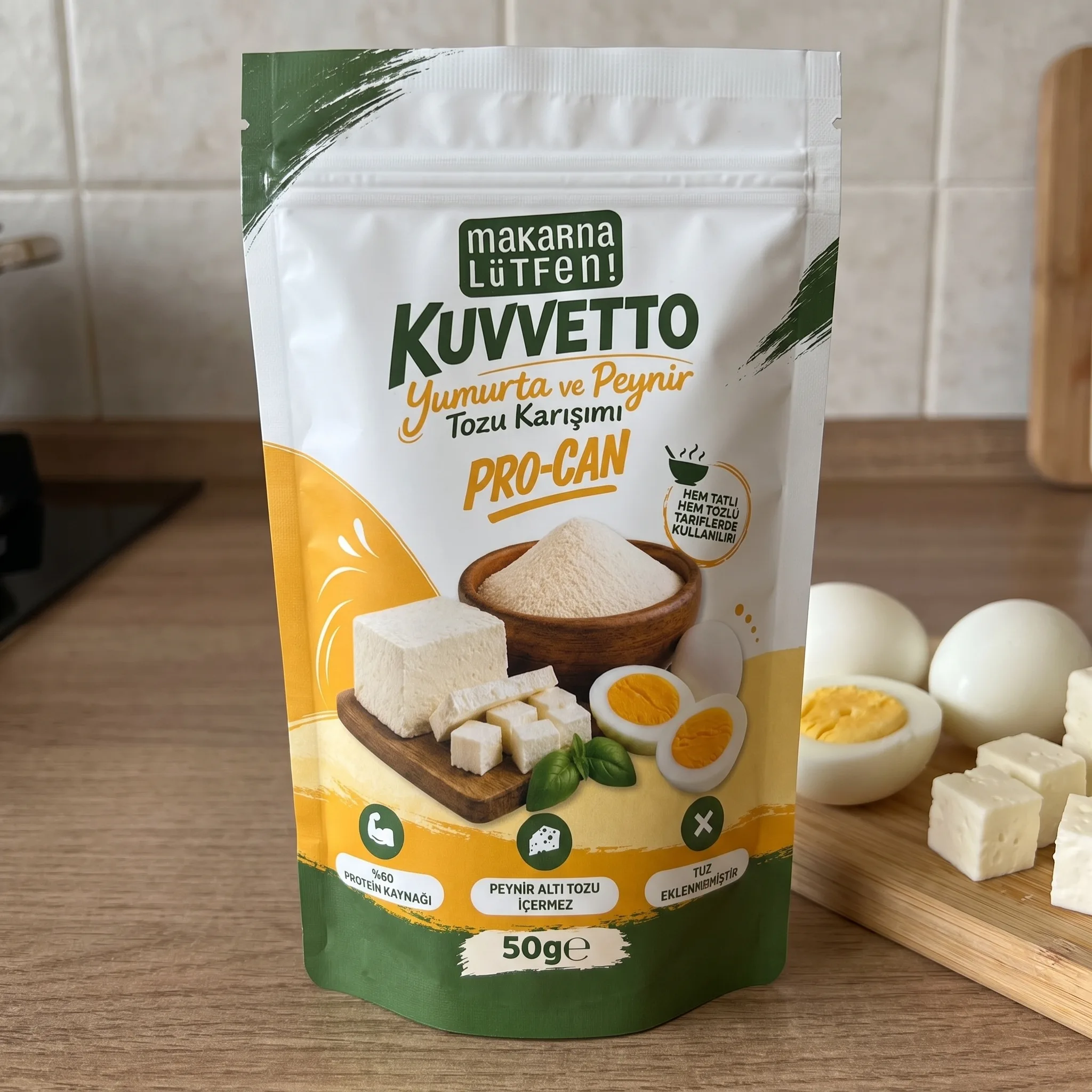 Procan Güçlü Protein Karışımı: Kuvvetto Yumurta & Peynir (50g)
