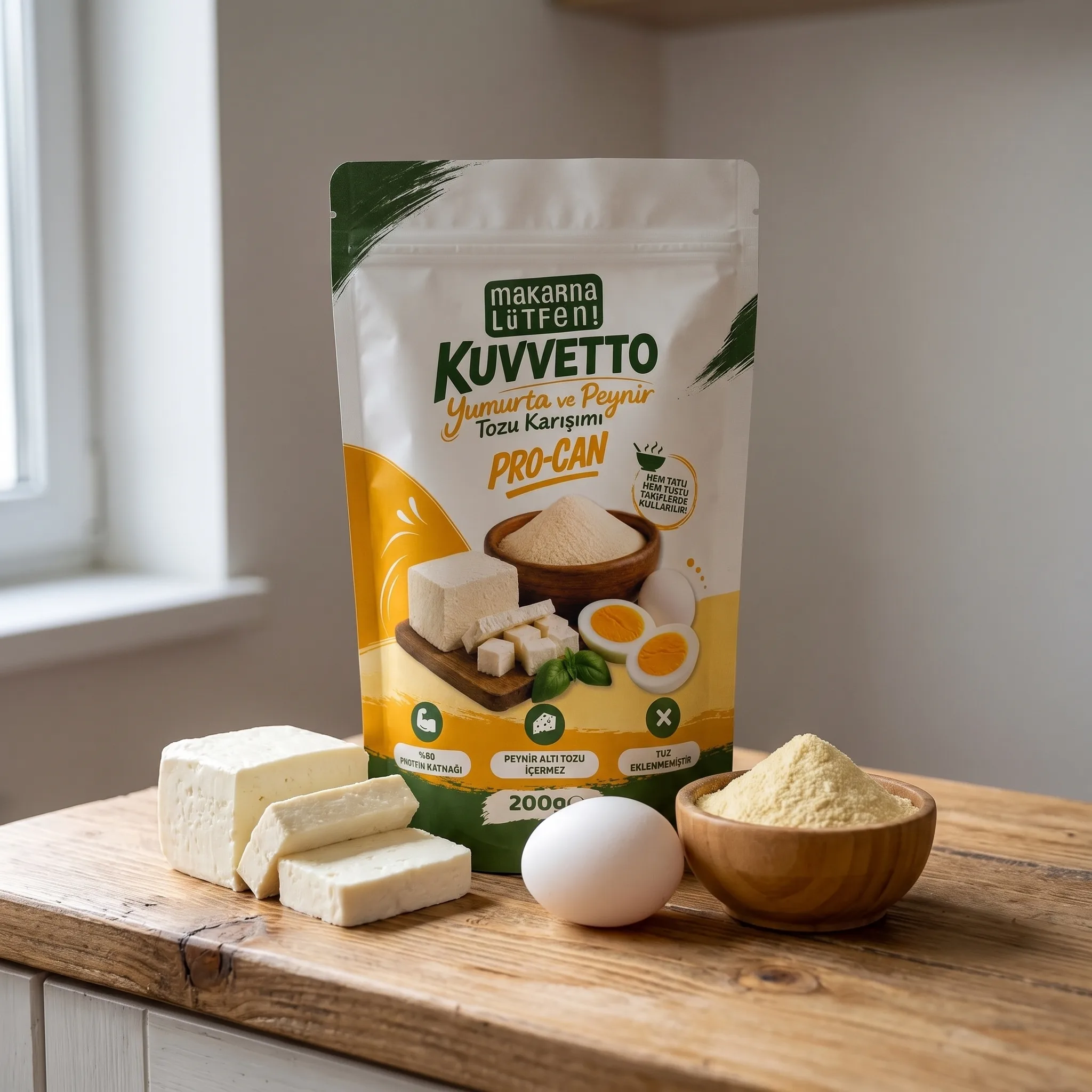 Procan Protein Bombası: Bebekler İçin Yumurta ve Peynir Tozu Karışımı (200 gr)