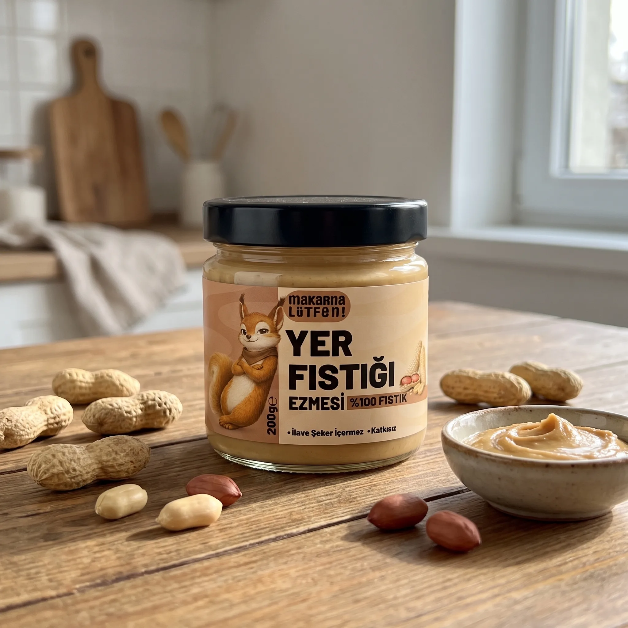Saf Yer Fıstığı Lezzeti: %100 Doğal Fıstık Ezmesi (200g) - Katkısız & Besleyici
