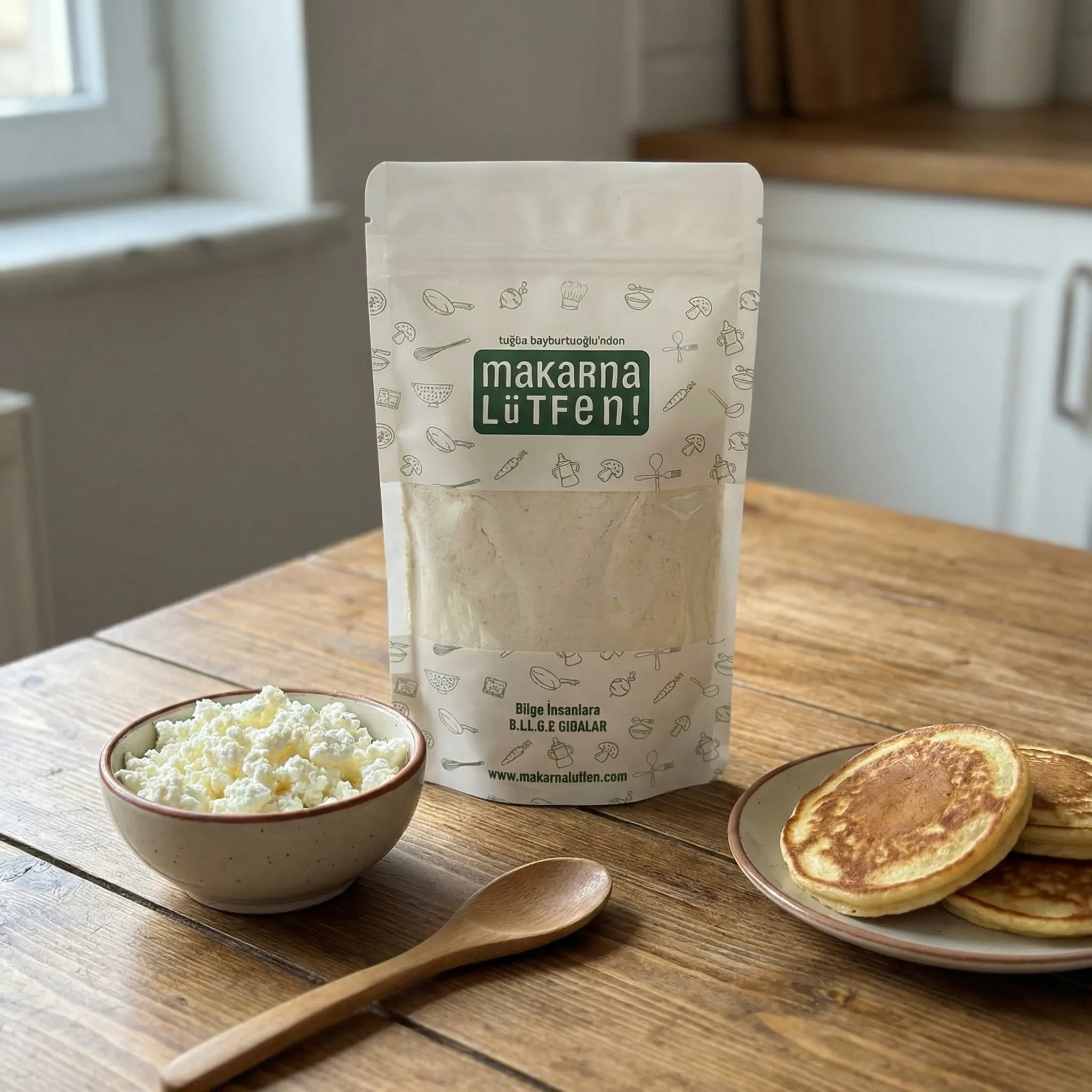 Sağlıklı Lor Peynirli Pankek Karışımı - Protein Zengini Kahvaltı (235 gr)