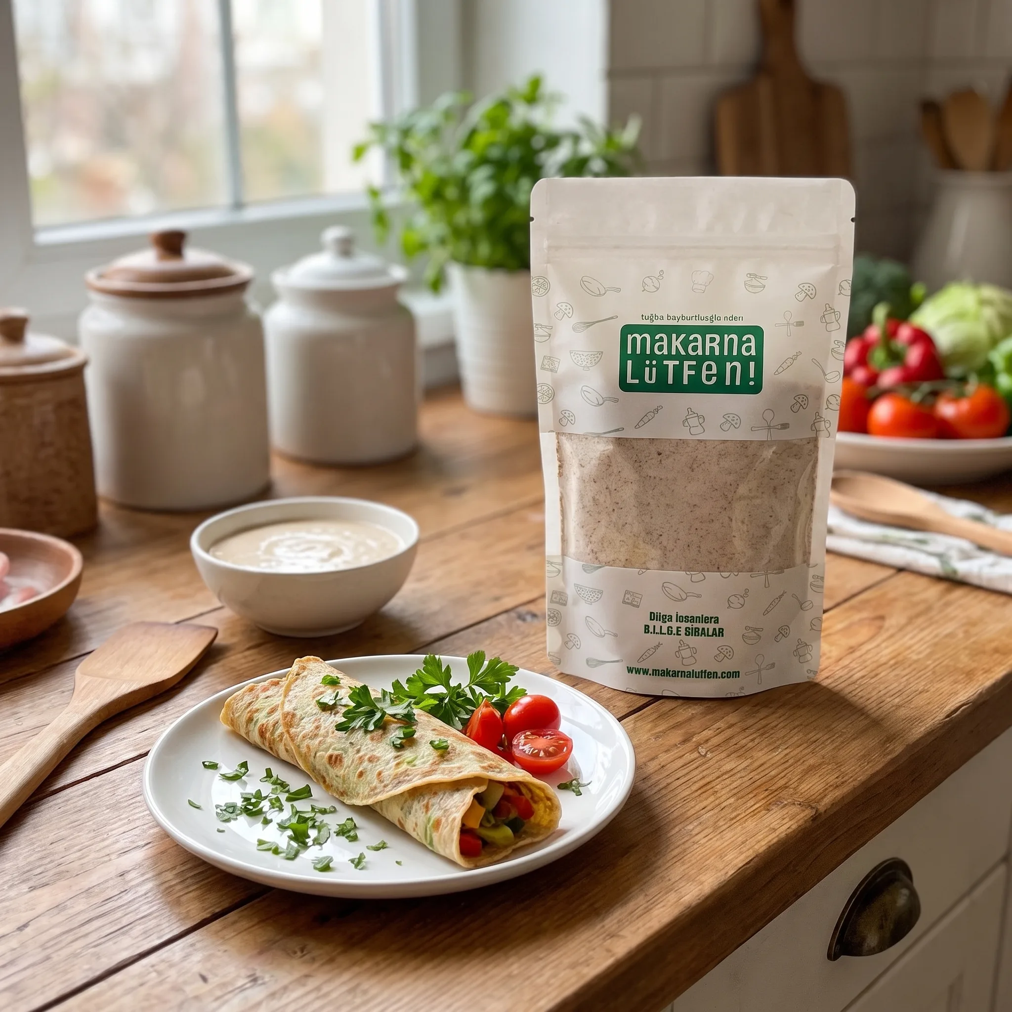 Sağlıklı ve Lezzetli Tam Buğday Sebzeli Krep Karışımı (177 gr) - Kahvaltılık ve Atıştırmalıklar İçin İdeal