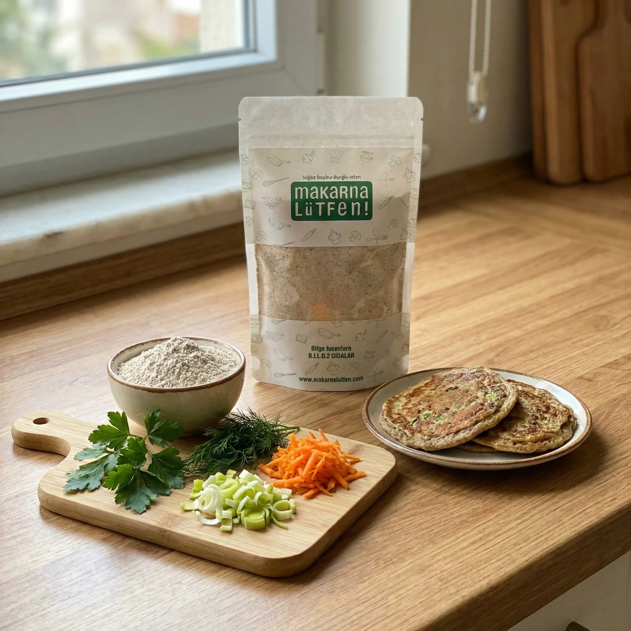 Sağlıklı ve Lezzetli Tam Buğday Sebzeli Krep Karışımı (177 gr) - Kahvaltılık ve Atıştırmalıklar İçin İdeal