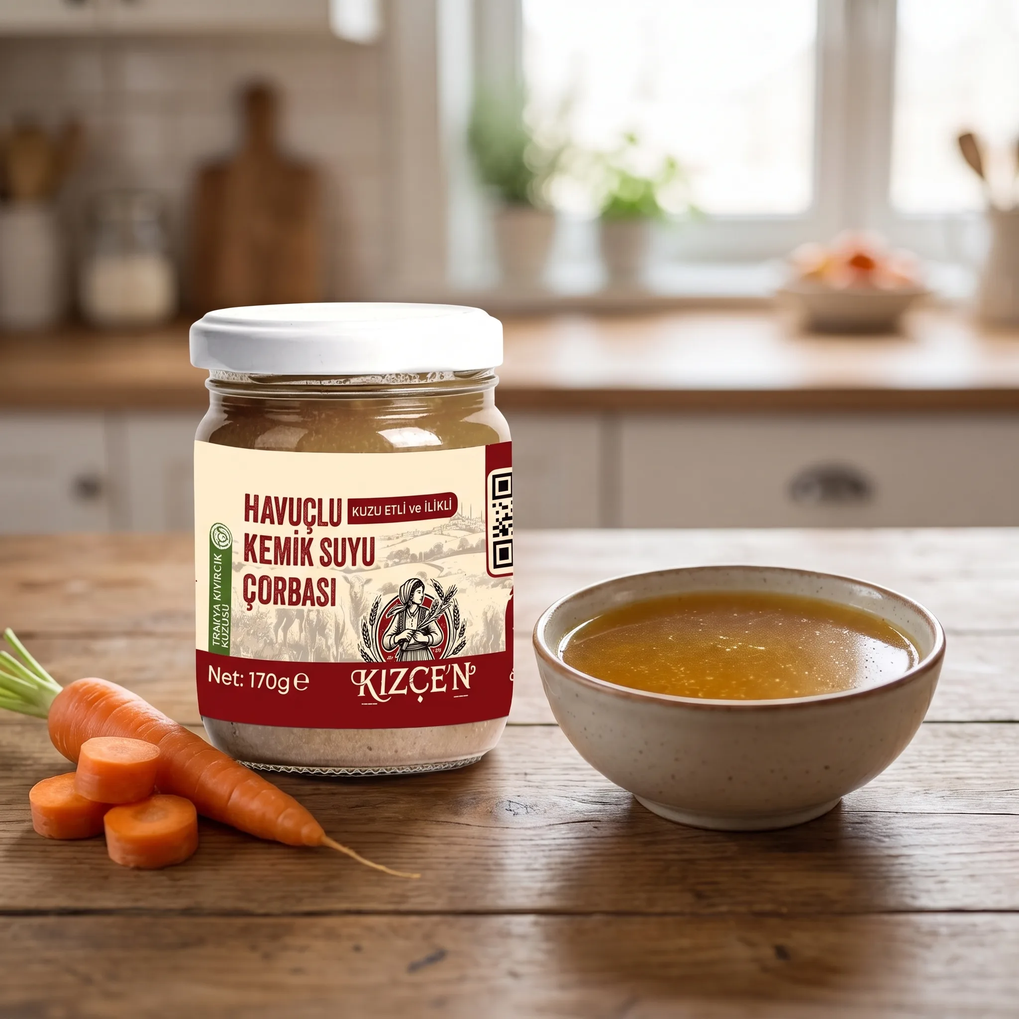 Trakya Kıvırcığı Kuzu İlik Suyu ve Havuçlu Bebek Çorbası (170 gr)