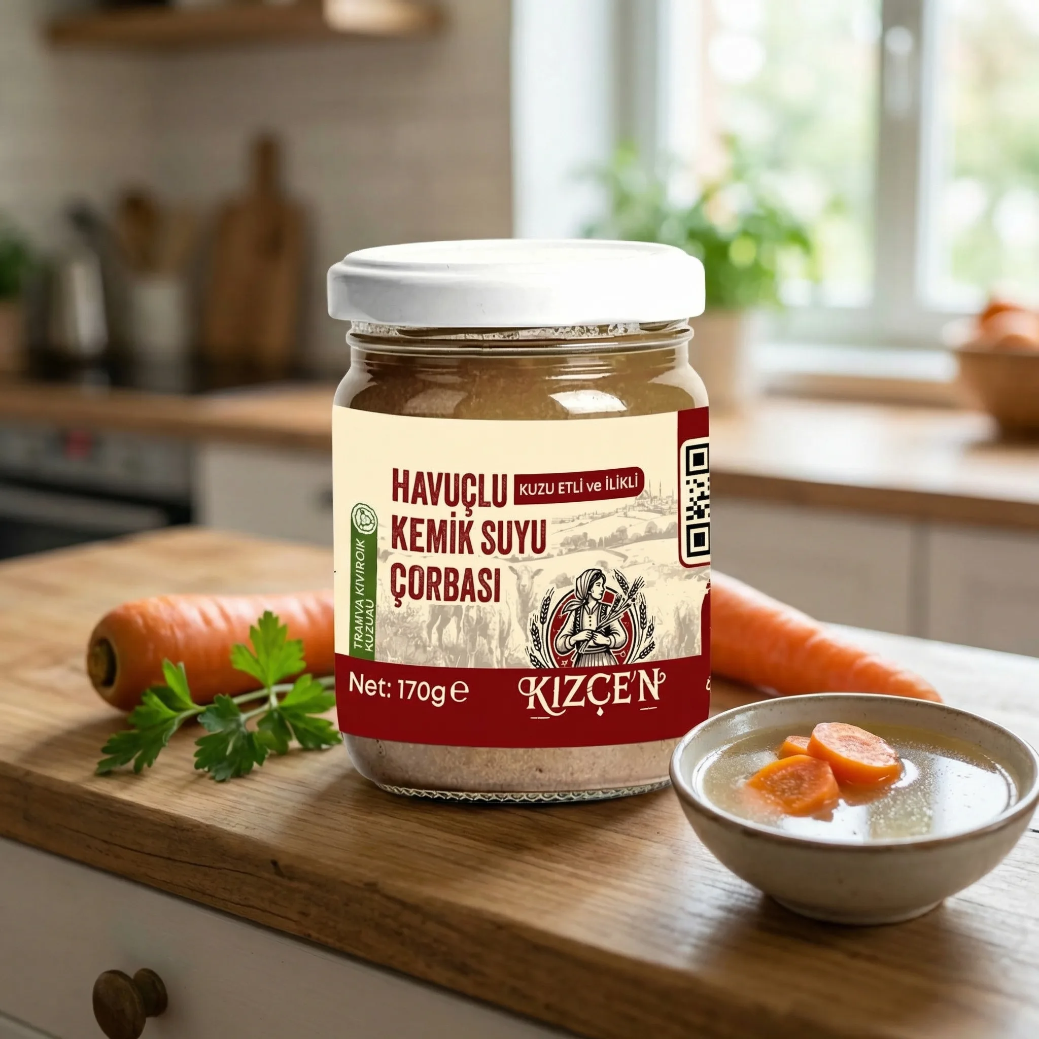 Trakya Kıvırcığı Kuzu İlik Suyu ve Havuçlu Bebek Çorbası (170 gr)